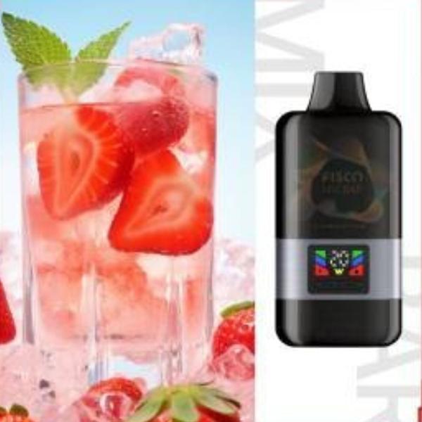 fisco mix bar 16k puffs disposable vape vapeandpuff strawberry rum