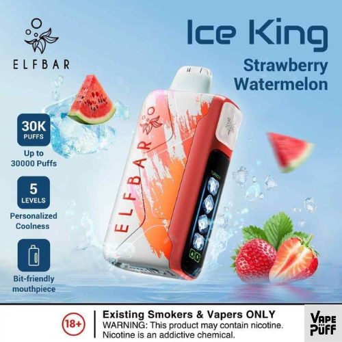Elf Bar Ice Kings 30000 Puffs - Strawberry melon