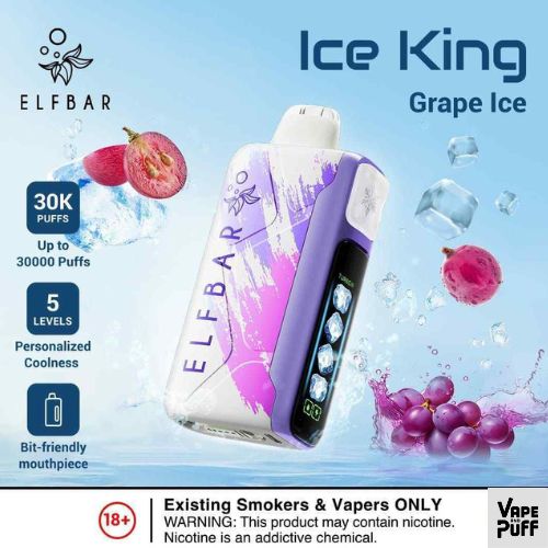 Elf Bar Ice Kings 30000 Puffs- Grape Ice